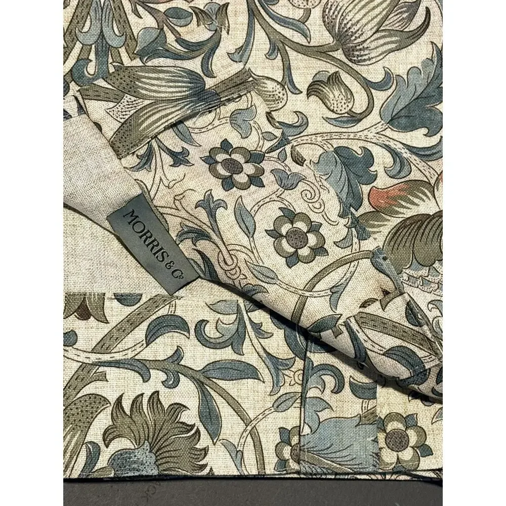William Morris & Co. Window Curtains Panels Lodden Set Pair 50 X 96” Blue Drapes
